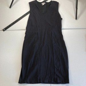 H&M Sleeveless Dress Womens Size L Black Top Long Polyamide Elastane Formal